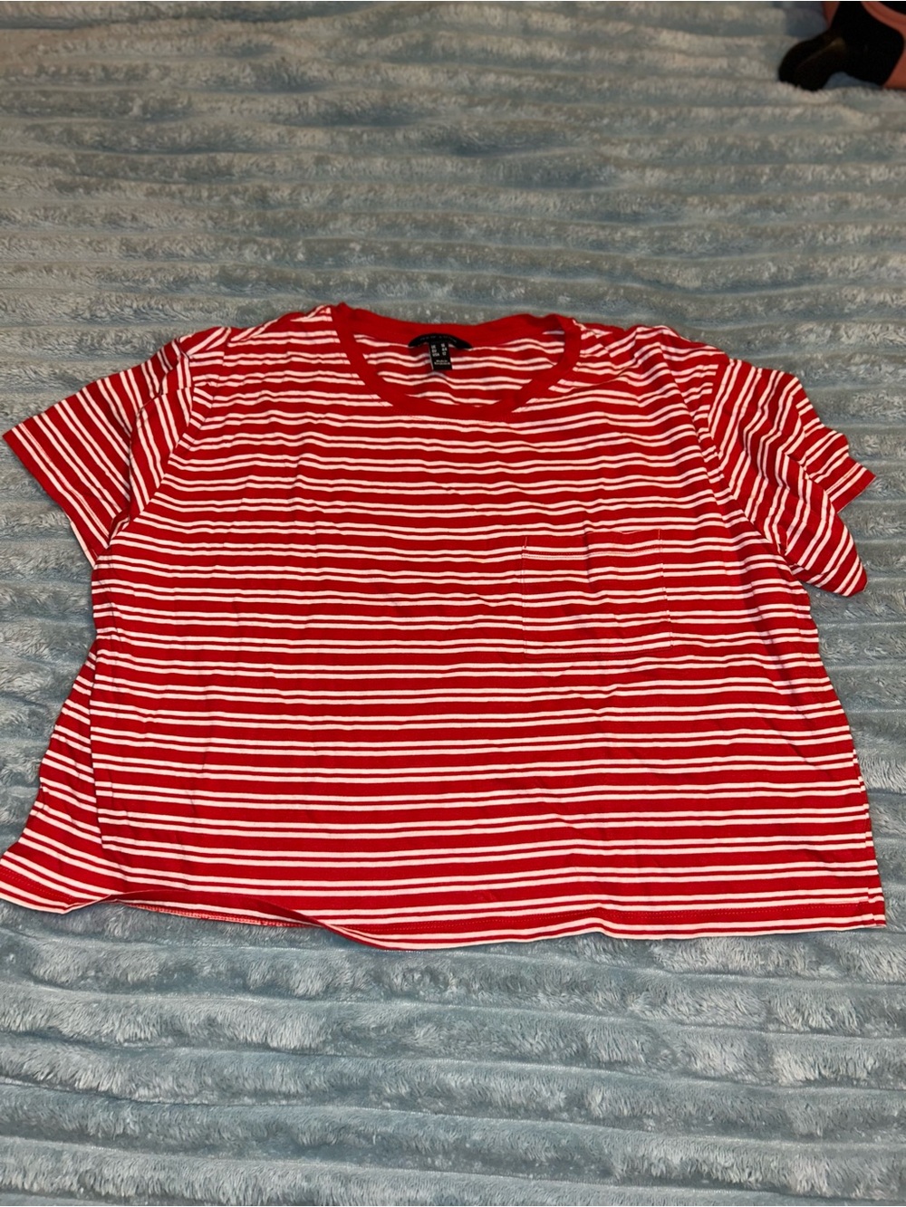 New Look Red and White Striped Short Sleeve Tee